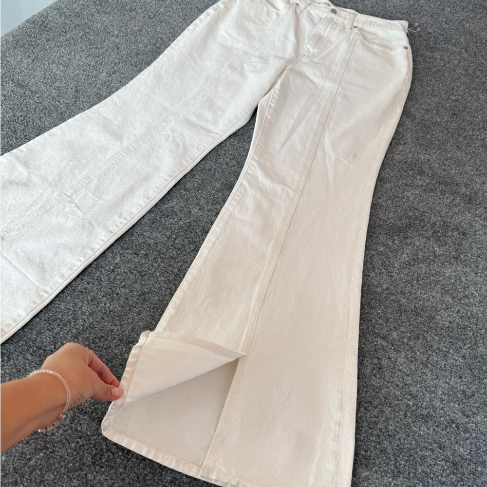 Madewell Baggy Flare Women’s Jeans Tile‎ White Size 30 - Picture 3 of 16